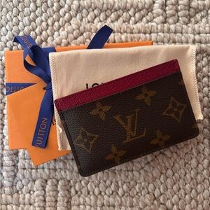 Louis Vuitton EUC Magenta Monogram Card Holder